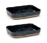 Serax La Nouvelle Table plateau de four No10 22x30 cm lot de 2 Dark blue