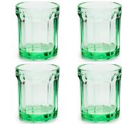 Serax Paola Navone Lot de 4 verres à eau vert transparent sans couvercles | Verres à eau vert transparent sans couvercles | Essentiels pour la maison, cuisine, boissons, jus, café