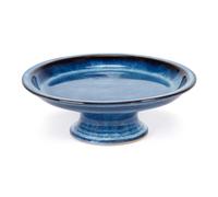 Serax Plat à gâteau émaillé Pure L Ø23.5 cm Bleu foncé