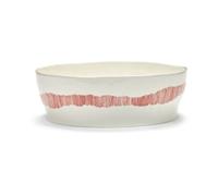 Serax Saladier Ottolenghi Feast Ø27.5 cm White stripes-red