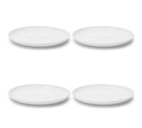 Serax Soucoupes | Vaisselle Base de Piet Boon | Lot de 4 en blanc | Essentiels de cuisine et le bar à café | Convient aux tasses à cappuccino, aux tasses à espresso et aux tasses à thé
