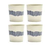 Serax Tasse à café Ottolenghi Feast 25 cl lot de 4 White stripes-blue