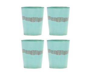 Serax Tasses à thé Ottolenghi Feast 33 cl lot de 4 Azure stripes-red