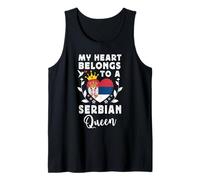 Serbian Queen Serbian Wife Girlfriend Serbia Flag Débardeur