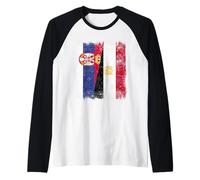 Serbie Egypte Demi-Drapeau Serbe Egypte Heritage Manche Raglan