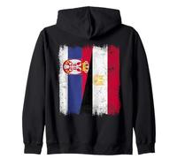 Serbie Egypte Demi-Drapeau Serbe Egypte Heritage Sweat à Capuche