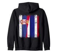 Serbie Thaïlande Demi-Drapeau Racines serbes thaïlandaises Sweat à Capuche