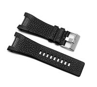 SERDAS 32 * 17 mm en cuir authentique avec fermoir en acier inoxydable STRABLE DE MONTRAGE HOMMES DES MENSES POUR DIESEL DZ4246 DZ127 Bracelet 3B(Black,32-17mm black clasp)