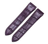 SERDAS Brotte de montre en cuir authentique exquise pour Cartier Series 20mm Élégant Design 23mm Bracelet(Purple no buckle,23mm)