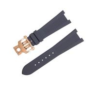 SERDAS Patek Philippe Bracelet pour Nautilus Watchband 5711/5712 Interface originale Accessoires de bracelet FKM Fluorubber WatchBands Rose End Link, Gris 2, 25-12