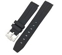SERDAS Pour Rolex Submariner Hulk GMT Milgauss Yacht Master Deepsea Rubber Watchband 19mm 20mm 21mm 22mm Slicon(Black,22mm Golden buckle)