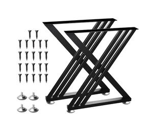 SERdeerCH Lot de 2 pieds de table en métal de 70 cm de haut. Parfaits pour les meubles de bricolage tels que les tables à manger, les îlots de cuisine ou les bureaux. Fabriqués en fer robuste