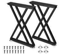 SERdeerCH Lot de 2 pieds de table ronds en métal robuste de 70 cm - Parfaits pour table basse, table à manger ou établi - Facile à monter soi-même - Robuste et durable