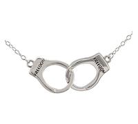 Serebra Jewelry Collier avec pendentif menottes en argent sterling 925 - Police Freedom Liberté