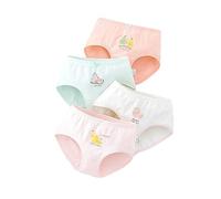 Serecofo Lot de 4 Culottes Slips en Coton pour Filles de 2 Ans à 13 Ans sous-Vêtements Shorts Shortie Fillette Gamine Vêtement (Modèle B, 9-11 Ans)
