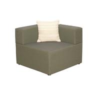 SERENA | Fauteuil d'angle extérieur COZIP | 80x80, assise 38, dossier 25 cm Kaki