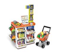 Serena & Jewel prétend Jouer épicerie pour Enfants supermarché Set Cosplay Store avec Panier d'achat pour Enfants Caisse enregistreuse pour Enfants Meilleurs Cadeaux pour Enfants