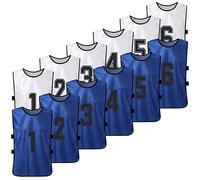 SerendipitousWhisper 12 Pièces Gilets d’entraînement Sport,Chasubles pour Enfants,Juniors et Adultes,Maillots de Football,Chemises de Foot,Dossard Hommes et Femmes,Variété de Tailles et Couleurs