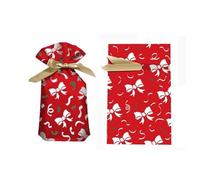 SerendipitousWhisper 50pcsPetit Sac Cadeau Noel,Sacs Cadeaux de Noël à Cordon Coulissant,Sachet Bonbon Noël,Père Noël,Réutilisable,Sacs à Bonbons et d'emballage pour Fournitures de Fête
