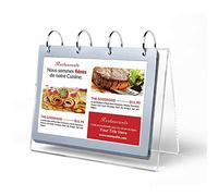 SerendipitousWhisper Affichage Publicitaire,A6 Présentoirs de Table,Support de Menu Double Face de 6 Pages,Porte Affiche pour Restaurants,Menu,Hôtel