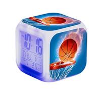 SerendipitousWhisper Basket-Ball Réveil - LED - Alarme Créativité - avec lumière - Brillant dans la Nuit - pour Enfants et Adultes - Cadeaux d'anniversaire pour Enfants Adultes