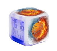 SerendipitousWhisper Basket-Ball Réveil - LED - Alarme Créativité - avec lumière - Brillant dans la Nuit - pour Enfants et Adultes - Cadeaux d'anniversaire pour Enfants Adultes