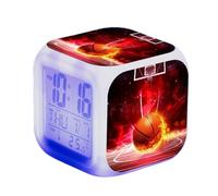 SerendipitousWhisper Basket-Ball Réveil - LED - Alarme Créativité - avec lumière - Brillant dans la Nuit - pour Enfants et Adultes - Cadeaux d'anniversaire pour Enfants Adultes