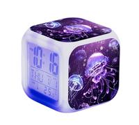 SerendipitousWhisper Méduse Réveil - LED - Alarme Créatures Marines - avec lumière - Brillant dans la Nuit - pour Enfants et Adultes - Cadeaux d'anniversaire pour Enfants Adultes