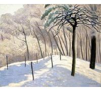 SERENDIPITP Affiche Décorative Graffiti Art Mural Paysage De Neige Au Bois De Boulogne Paysage De Neige Au Bois De Boulogne par Felix Edouard Vallotton Pour les Décorations pour la Maison 60x90cm
