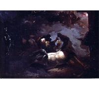 SERENDIPITP Image sur Toile Art Imprimé Image Art Mural en Toile Épisode de la campagne d'Égypte de Théodore Géricault Impression Peinture Pour les Décorations pour la Maison 60x90cm