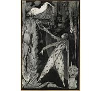 SERENDIPITP Image sur Toile Art Imprimé Image Art Mural en Toile Illustration de Goethes Faust par Harry Clarke Impression Peinture Pour les Décorations pour la Maison 60x90cm