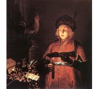 SERENDIPITP Image sur Toile Art Imprimé Image Art Mural en Toile Jeune homme à la bougie de Michel Gobin Impression Peinture Pour les Décorations pour la Maison 60x90cm
