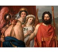 SERENDIPITP Image sur Toile Art Imprimé Image Art Mural en Toile la Colère d'Achille de Jacques Louis David Impression Peinture Pour les Décorations pour la Maison 60x90cm