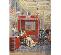 SERENDIPITP Image sur Toile Art Imprimé Image Art Mural en Toile La dernière visite du roi Louis XIII à un Richelieu mourant par Maurice Leloir Pour les Décorations pour la Maison 60x90cm