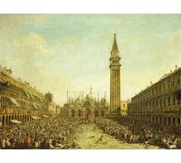 SERENDIPITP Image sur Toile Art Imprimé Image Art Mural en Toile la Piazza San Marco sur le Doge de Francesco Guardi Impression Peinture Pour les Décorations pour la Maison 60x90cm