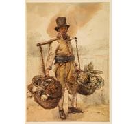SERENDIPITP Image sur Toile Art Imprimé Image Art Mural en Toile le jardinier de William Henry Hunt Impression Peinture Pour les Décorations pour la Maison 60x90cm