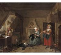 SERENDIPITP Image sur Toile Art Imprimé Image Art Mural en Toile le poète en détresse de William Hogarth Impression Peinture Pour les Décorations pour la Maison 60x90cm