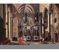 SERENDIPITP Image sur Toile Art Imprimé Image Art Mural en Toile le silence dans une église imaginaire de Bartholomeus Van Bassen Impression Peinture Pour les Décorations pour la Maison 60x90cm