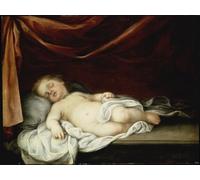 SERENDIPITP Image sur Toile Art Imprimé Image Art Mural en Toile L'Enfant Jésus endormi de Bartolomé Esteban Murillo Impression Peinture Pour les Décorations pour la Maison 60x90cm