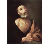 SERENDIPITP Image sur Toile Art Imprimé Image Art Mural en Toile les Larmes de Saint Pierre de Diego Velazquez Impression Peinture Pour les Décorations pour la Maison 60x90cm