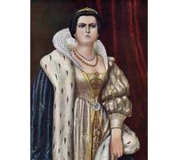 SERENDIPITP Image sur Toile Art Imprimé Image Art Mural en Toile Portrait de Lucrezia Borgia de Tancredi Scarpelli de Storia D'italia par Tancredi Scarpelli Pour les Décorations pour la Maison 60x90cm