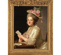 SERENDIPITP Image sur Toile Art Imprimé Image Art Mural en Toile Portrait de Marie Emilie Cuivilliers par Alexandre Roslin Impression Peinture Pour les Décorations pour la Maison 60x90cm