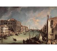 SERENDIPITP Image sur Toile Impression Tableaux Peinture sur Toile Grand Canal à l'est du Campo San Vio par Antonio Canal Nordique Peinture Pour la Décoration de la Chambre à Coucher 60x90cm