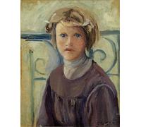 SERENDIPITP Image sur Toile Impression Tableaux Peinture sur Toile Jeune fille au balcon de Gustave Caillebotte Nordique Peinture Pour la Décoration de la Chambre à Coucher 60x90cm