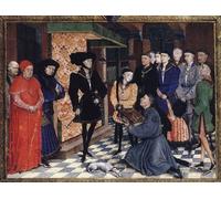 SERENDIPITP Image sur Toile Impression Tableaux Peinture sur Toile la première page des Chroniques De Hainaut de Rogier Van Der Weyden Pour la Décoration de la Chambre à Coucher 60x90cm
