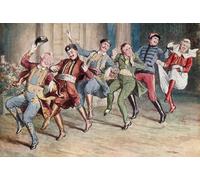 SERENDIPITP Image sur Toile Impression Tableaux Peinture sur Toile la veuve joyeuse par un artiste célèbre Nordique Peinture Pour la Décoration de la Chambre à Coucher 60x90cm