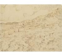 SERENDIPITP Image sur Toile Impression Tableaux Peinture sur Toile le champ de blé clos après une tempête - Vincent Van Gogh Nordique Peinture Pour la Décoration de la Chambre à Coucher 60x90cm