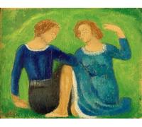 SERENDIPITP Image sur Toile Impression Tableaux Peinture sur Toile les deux soeurs d'Aristide Maillol Nordique Peinture Pour la Décoration de la Chambre à Coucher 60x90cm