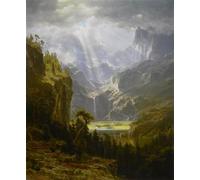 SERENDIPITP Image sur Toile Impression Tableaux Peinture sur Toile les montagnes d'Albert Bierstadt Nordique Peinture Pour la Décoration de la Chambre à Coucher 60x90cm