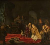 SERENDIPITP Image sur Toile Impression Tableaux Peinture sur Toile l'idolâtrie du roi par un artiste célèbre Nordique Peinture Pour la Décoration de la Chambre à Coucher 60x90cm